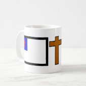 Christliche Flagge Kaffeetasse (Vorderseite Links)