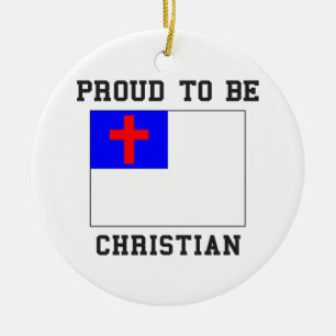 Christliche Flagge Keramik Ornament