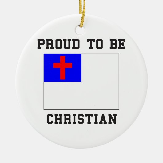 Christliche Flagge Keramik Ornament (Vorne)