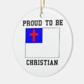 Christliche Flagge Keramik Ornament (Links)