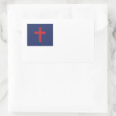 Christliche Flagge Rechteckiger Aufkleber (Tasche)