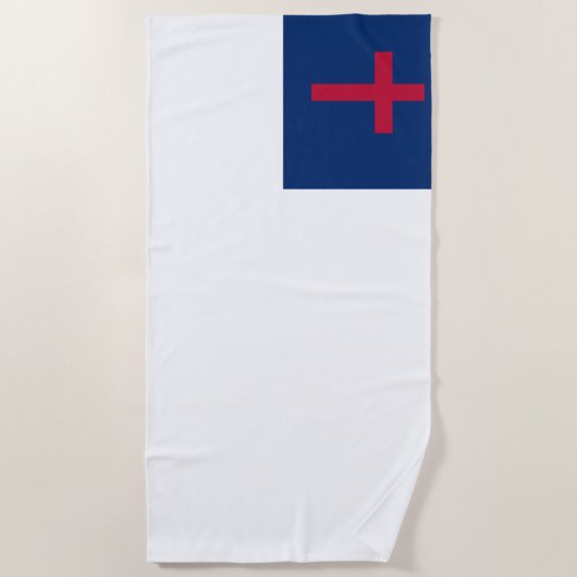 Christliche Flagge Strandtuch (Vorderseite)