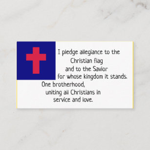 Christliche Flaggenverpflichtung Visitenkarte