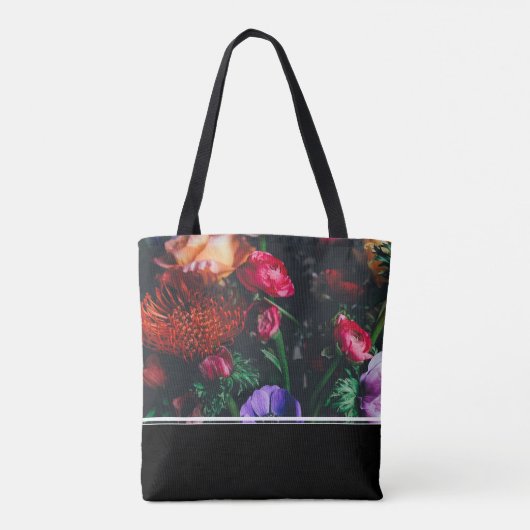 Christliche florale Valentine-LIEBE NIEMALS VERSAG Tasche (Rückseite)