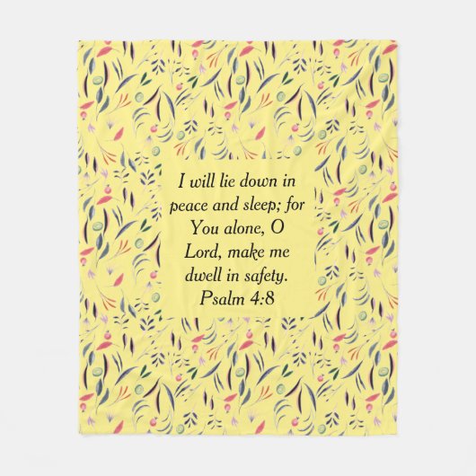 Christliche FLORAYLETTENSICHERUNG Fleecedecke (Vorderseite)