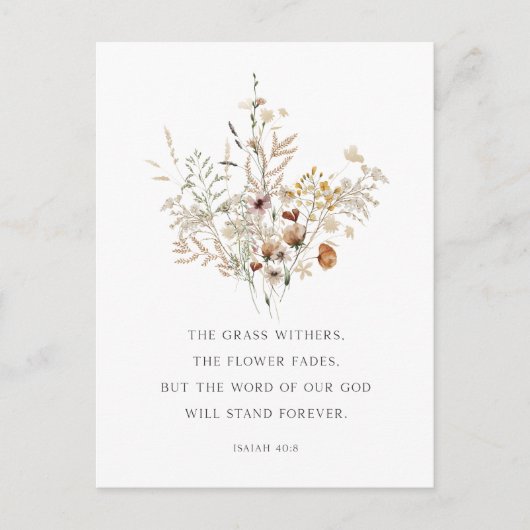 Christliche Florentiner Kunst Isaiah 40:8 Postkart Postkarte (Vorderseite)
