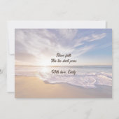 Christliche Förderungs-Scripting-Flachkarten Einladung (Rückseite)