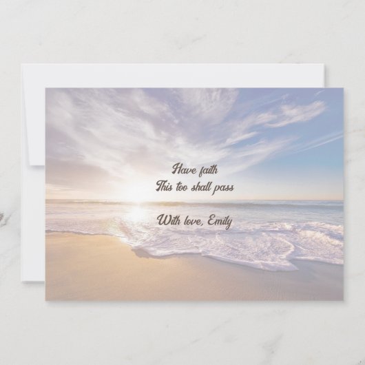 Christliche Förderungs-Scripting-Flachkarten Einladung (Rückseite)