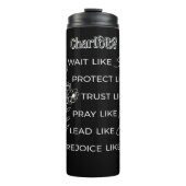 Christliche Frauen des Bibelblumendesigns Thermosbecher (Vorderseite)