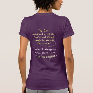 Christliche Frauen Ich bin der Sturm Geflüstert de T-Shirt