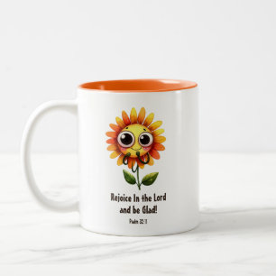 Christliche Freude an der Lord Scripture-Blume Zweifarbige Tasse