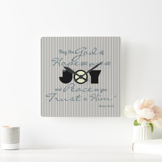 Christliche Freude Quadratische Wanduhr (Zuhause)