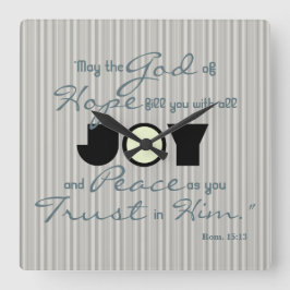 Christliche Freude Quadratische Wanduhr