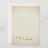 Christliche Freundschaft Dankeschön Card Rustikale Dankeskarte (Rückseite)