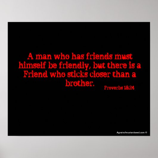 Christliche Freundschaft Poster (Vorne)