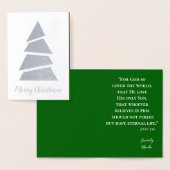 Christliche frohe Weihnachtsbaumkarte Folienkarte (Anzeige)