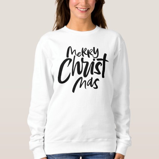 Christliche frohe Weihnachtsbriefe Religion Jesus Sweatshirt (Vorderseite)