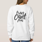Christliche frohe Weihnachtsbriefe Religion Jesus Sweatshirt (Rückseite)