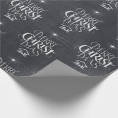 Christliche Frohe Weihnachtskhalkboard-Kalligrafie Geschenkpapier (Ecke)