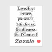 Christliche Frucht Aufkleber (Blatt)