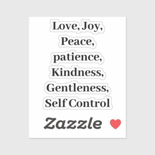 Christliche Frucht Aufkleber (Blatt)