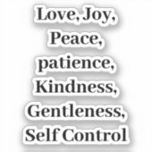 Christliche Frucht Aufkleber (Vorderseite)