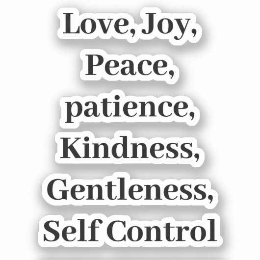 Christliche Frucht Aufkleber (Vorderseite)