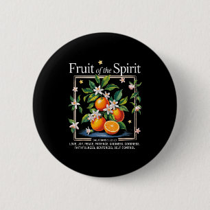 Christliche Frucht des Geistes Vintage-Frucht Oran Button