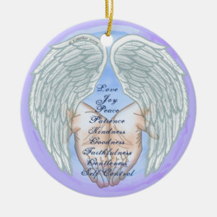 Christliche Früchte des Geistes Keramikornament