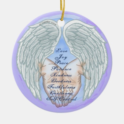 Christliche Früchte Keramikornament (Vorne)