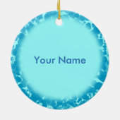 Christliche Funky Jesus Blue Ornament (Hinten)