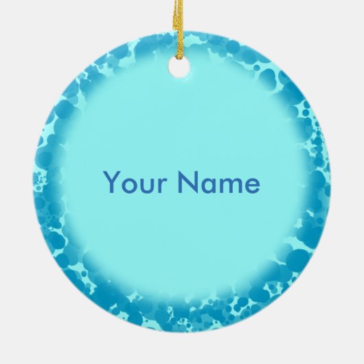 Christliche Funky Jesus Blue Ornament (Hinten)