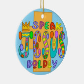 Christliche Funky Jesus Blue Ornament (Rechts)
