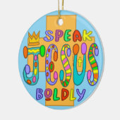Christliche Funky Jesus Blue Ornament (Links)