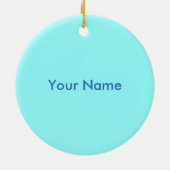Christliche Funky Jesus Blue Ornament (Hinten)