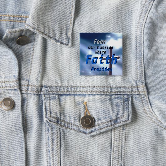 Christliche Furcht gegen Glauben-Button Button (Beispiel)