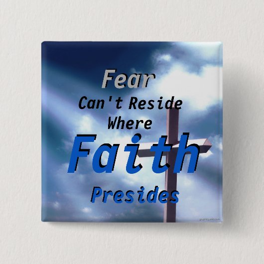 Christliche Furcht gegen Glauben-Button Button (Vorderseite)