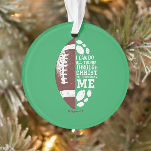 Christliche Fußballgeschenke Teen Boys Kinder Jung Ornament (Baum)