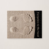 Christliche Fußspuren im Sand Puzzle (Horizontal)