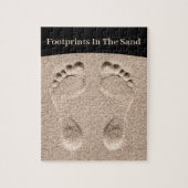 Christliche Fußspuren im Sand Puzzle (Vertikal)