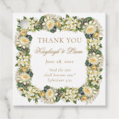 Christliche Gastgeschenk Hochzeit der Blumen-Weißb Geschenkanhänger (Vorderseite)