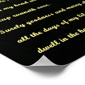 Christliche Gebete Psalm 23 Poster (Ecke)