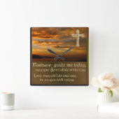 Christliche Gebetsklecksuhr Quadratische Wanduhr (Zuhause)