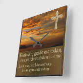 Christliche Gebetsklemme Quadratische Wanduhr (Winkel)