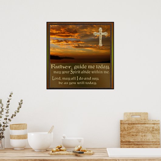 Christliche Gebetskunst Poster (Küche)