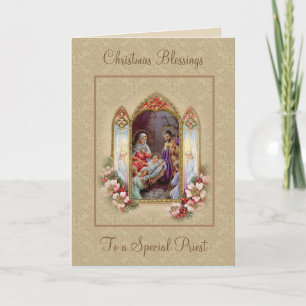 Christliche Geburt Jesu Vintage Religiöse Feiertagskarte
