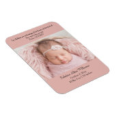 Christliche Geburtsankündigungskarte - Rosa und Sc Magnet (Rechte Seite)
