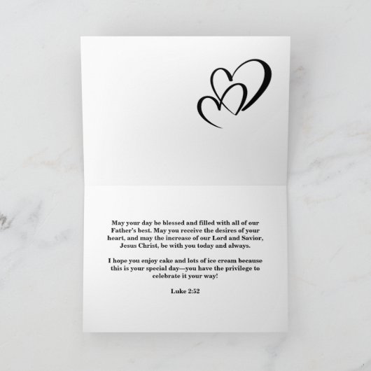 Christliche Geburtskarte Karte (Innenseite)