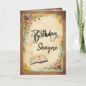 Christliche Geburtstagsgrüßkarte Karte (Vorderseite)