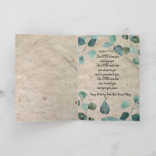 Christliche Geburtstagsgrüßkarte Karte